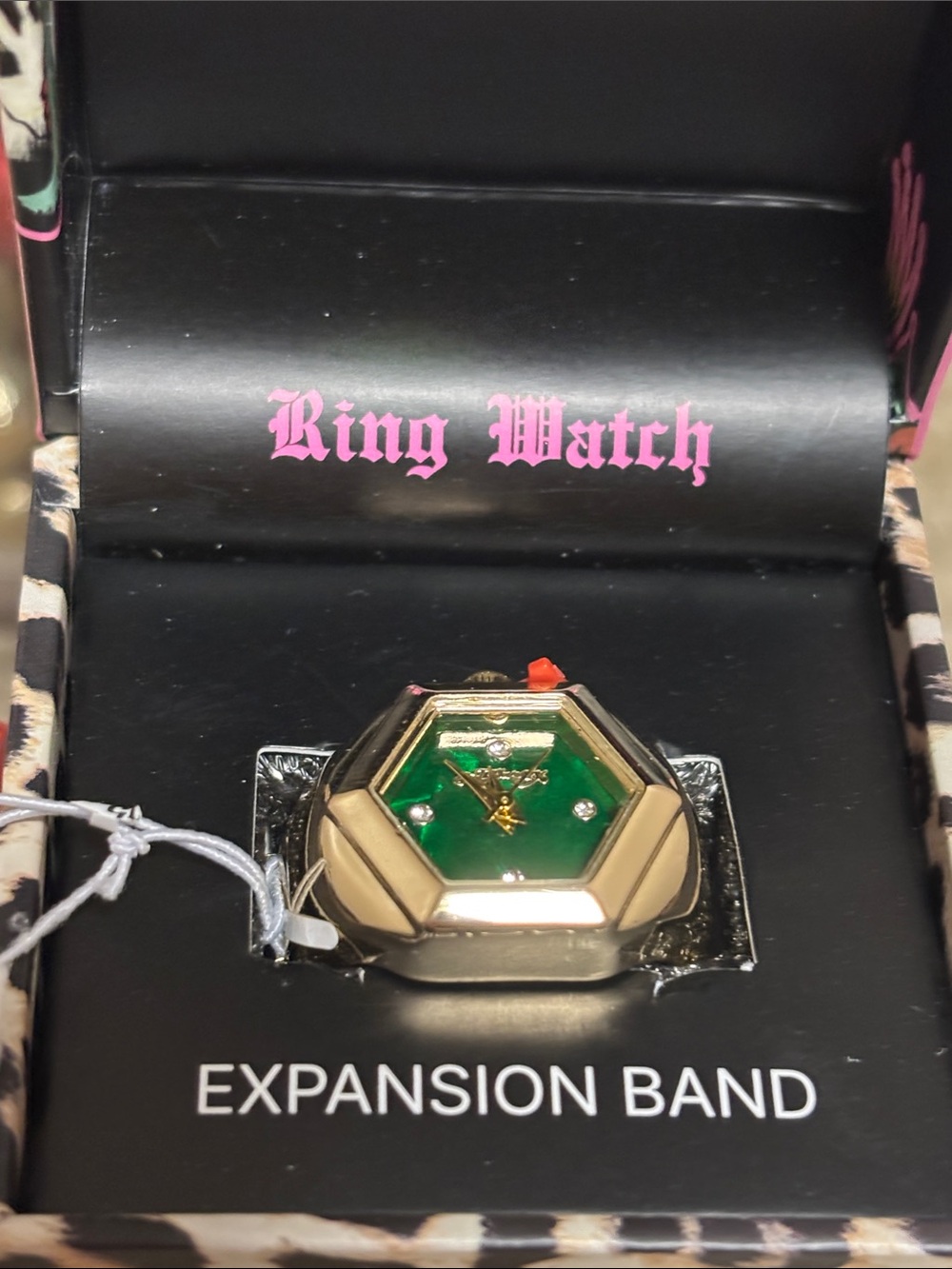 Ed Hardy NWT Ring Watch With Crystals